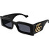 Gucci GG1425S 001 Γυναικεία Γυαλιά Ηλίου Ορθογώνια Κοκάλινα Μαύρα με Μαύρο Polarized Φακό