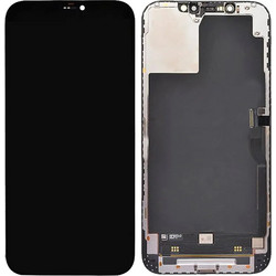 TW INCELL LCD για iPhone 12 Pro Max, camera-sensor ring, earmesh, μαύρη