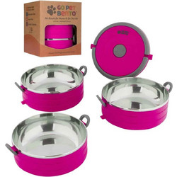 Healthy Human Go Pet Pento Box 2-Bowl Unisex Αξεσουάρ Ροζ (HH-SOB33)