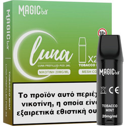 Magic Bar Luna Tobacco Mint Prefilled Pod 2x2ml 20mg 1200puffs