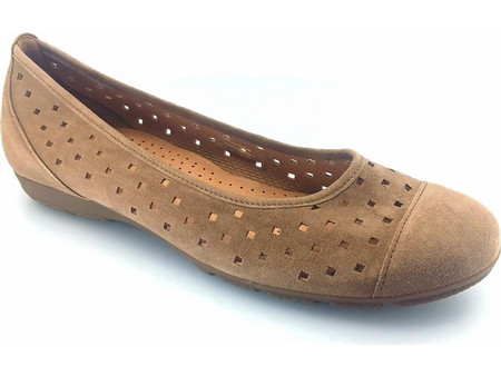 Gabor 169.18 μπαλαρίνες (καφέ δέρμα suede)