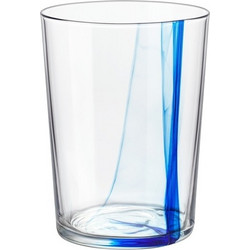 Bormioli Rocco Σετ Ποτήρια Νερού Γυάλινα Stria Διαφανή Μπλε 500ml 12τμχ 50CL