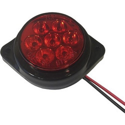 GloboStar(R) 115412 Πλευρικά Φώτα Όγκου Φορτηγών FLAT BULLET LED 7 SMD DC 24V Αδιάβροχο IP66 Κόκκινο