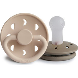 Frigg Moon Phase Πιπίλες Σιλικόνης 0-6m Croissant Portobello 2τμχ