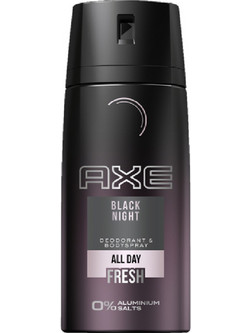 AXE Black Night Ανδρικό Αποσμητικό Spray 48h Χωρίς Αλουμίνιο 150ml