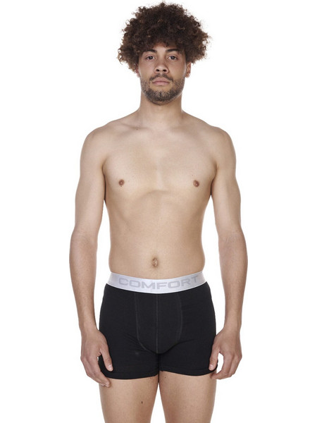 Boxer ανδρικό με εξωτερικό λάστιχο με logo Comfort - Ασημί