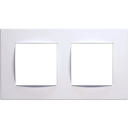 Acaelec Prime Classic Πλαίσιο 2 Θέσεων Τετράγωνο Λευκό (1000120101)