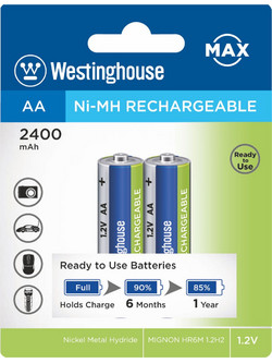 Westinghouse Rechargeable AA 2400mAh 2τμχ