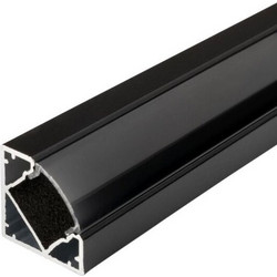 Προφίλ Αλουμινίου για Ταινίες LED Γωνιακό 2000x19x19mm Μαύρο με Μαύρο Καπάκι 1005101 O-O