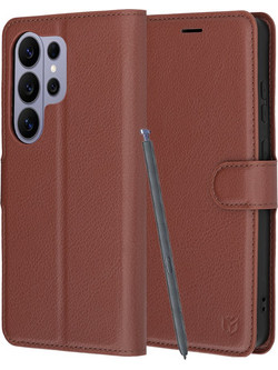 Techsuit Leather Folio Θήκη Βιβλίο Brown (Samsung Galaxy S26 Ultra)