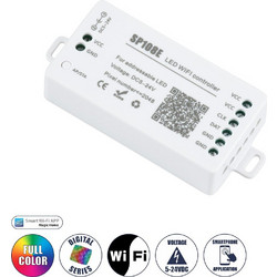 GLOBOSTAR SP108E 73409 WiFi 2.4G Ψηφιακός Pixel Addressable Controller DC 5-12-24V IP20 - WiFi 2.4G - SPI/TTL Protocol 2048 IC - Μ8.1 x Π4.3 x Υ2.1cm