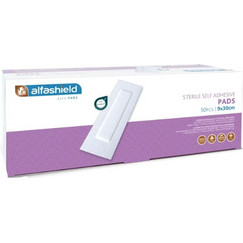 Alfashield Self Adhesive Pads Αποστειρωμένα Αυτοκόλλητα Επιθέματα 9x30cm 50τμχ
