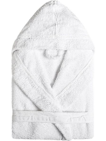Μπουρνούζι Unisex Sorema Ribbon Hooded Λευκό