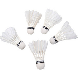 Donnay - Feather Badminton Shuttlecock 5 Pcs (White) - (8711252413990_WHITE)