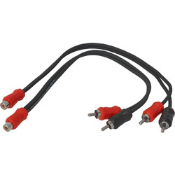 Autoconnect L1RCAY2M1FC 2 Male 1 Female Coaxial RCA Splitters 0.3m ζεύγος