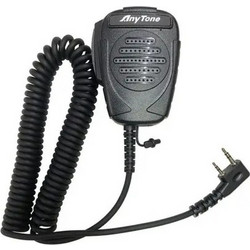 Anytone QHM 024 Μικρομεγάφωνο με Βύσμα 2 pin Kenwood και PTT με Σπιράλ Καλώδιο χωρίς VOX