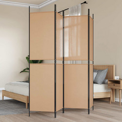 4-Πίνακας Διαχωριστικός Μπεζ 200 x 200 cm Ύφασμα 42039220