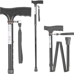 ActionMed Folding walking stick black - (LI100AM)