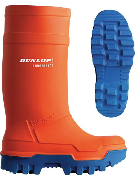 Dunlop Purofort+ Thermo S5 Γαλότσες Ασφαλείας Κνήμης Μπλε Πορτοκαλί
