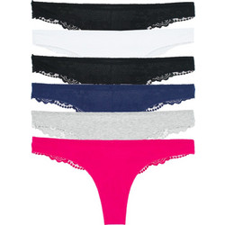 6 Pack Γυναικεία lace brazilian slip multicolour