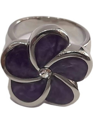 BD Jewelery Δαχτυλίδι Λουλούδι από Ατσάλι Μαύρο HR-6268