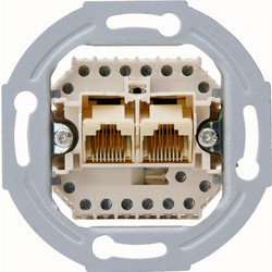 Πρίζα Δικτύου & Τηλεφώνου 33369402 RJ11/12 RJ45 White Kopp