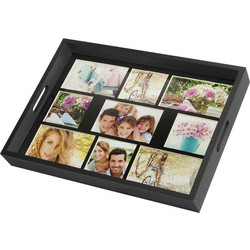 ZEP Photo Tray black 43x35 Wood Photo Tray 9 Photos W002