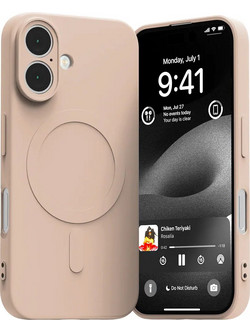 Forcell iPhone 16 Plus MagSafe Θήκη Σιλικόνης - Pink