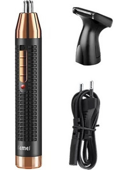 Kemei Trimmer Μηχανή Ανδρική Επαναφορτιζόμενη Προσώπου Μύτης & Αυτιών KM-728