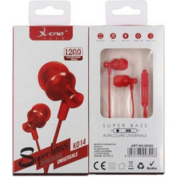 X-one K014 Handsfree In-Ear 3.5mm Red