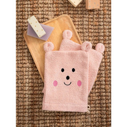 Σετ γάντια μπάνιου πετσετέ Baby Bath 17x23 BG100 PINK
