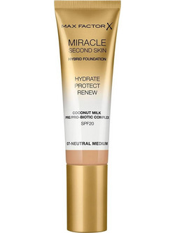 Max Factor Miracle Second Skin Hybrid 07 Natural Medium Liquid Foundation SPF20 30ml