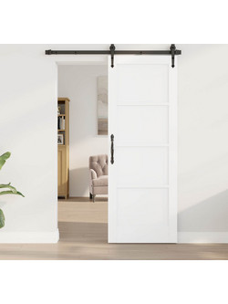 vidaXL Πόρτα Εσωτερική Συρόμενη Ξύλινη Λευκή 73.5x198.5cm 42052387