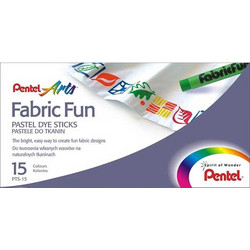 Παστέλ για ύφασμα 15 χρωμάτων Pentel PTS-15