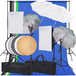 VidaXL 190208 Kit με Φόντο Soft Box Ομπρέλες & Ανακλαστήρες
