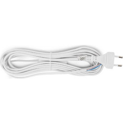 Entac Rewireable Καλώδιο 2G0.75 με Διακόπτη On/Off Λευκό 5m - (ERWC20-5S-W)
