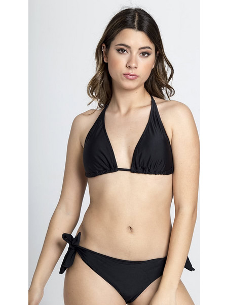 MODERN OCEAN Γυναικείο Μαγιό Bikini Τρίγωνο δετό μονόχρωμο μαύρο