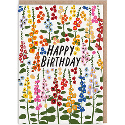 Ohh Deer Ευχετήρια Κάρτα Happy Birthday Foxgloves