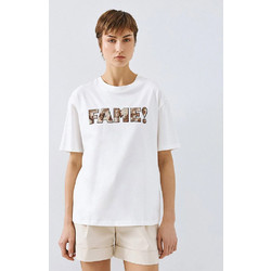 T-shirt Access με παγιέτες Λευκό