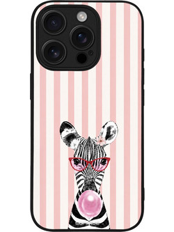 Sonique Stripe Stories Series Θήκη με Σχέδιο «Ζέβρα - Τσιχλόφουσκα» (iPhone 16 Pro)