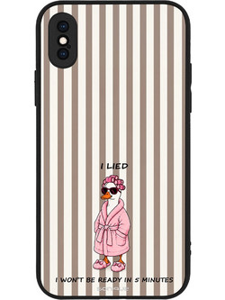 Sonique Stripe Stories Series Θήκη με Σχέδιο «I Lied» (iPhone XS / X)