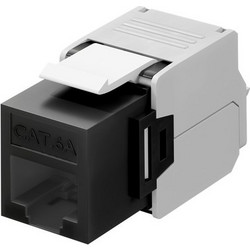 GOOBAY Keystone module RJ45 CAT 6A 90692, UTP, μαύρο