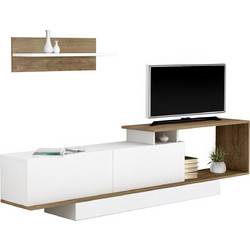 ΣΥΝΘΕΤΟ ΤΗΛΕΟΡΑΣΗΣ GARCELLE HM8904.11 ΜΕΛΑΜΙΝΗ ΣΕ ΦΥΣΙΚΟ-ΛΕΥΚΟ 180x29,6x45Υεκ