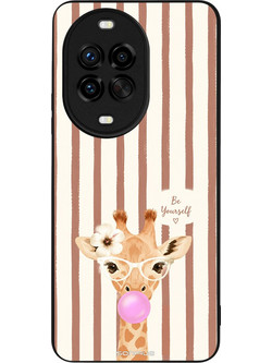 Sonique Stripe Stories Series Θήκη για Huawei Nova 14 Pro 5G Brown Καμηλοπάρδαλη με Τσιχλόφουσκα