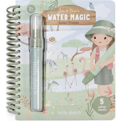 Little Dutch Βιβλίο Ζωγραφικής Water Reveal Rosa Safari Friends