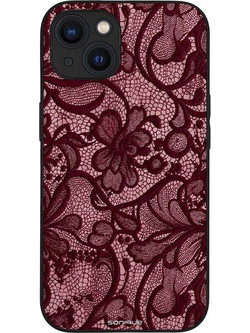 Sonique Diva Series Back Cover Μπορντό Δαντέλα (iPhone 13)