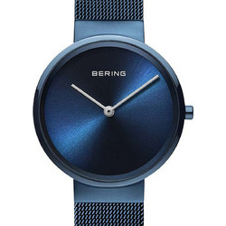Bering Γυναικείο Ρολόι με Μπλε Μεταλλικό Μπρασελέ 14531-397