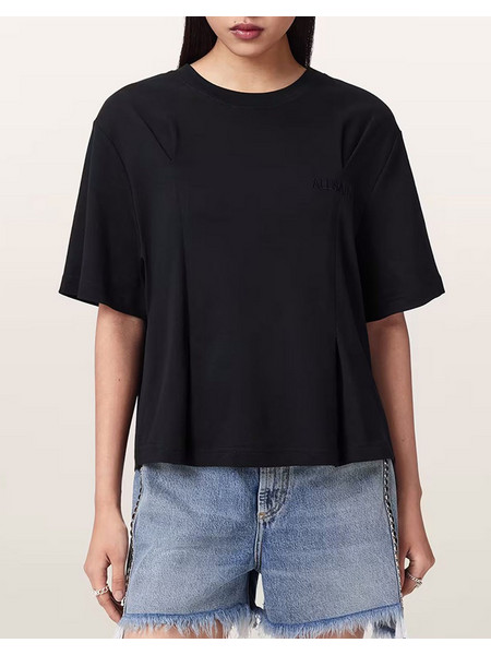 ALL SAINTS SOFIA LISA TEE W009JF-BLACK Black