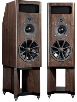 PMC MB2 se Ζεύγος με Βάσεις Ηχείων Hi-Fi Δαπέδου 3 Δρόμων Walnut
