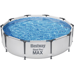 Bestway Steel Pro 56408 Πισίνα Πλαστική με Μεταλλικό Σκελετό Φ305x76cm
